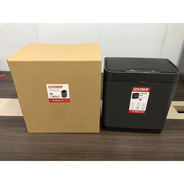 Відро для сміття сенсорне прямокутне KOER TC-020312-07 12 л (колір графіт) (KR5587)