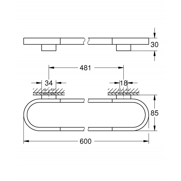 Тримач для рушників Grohe Selection (41056000)