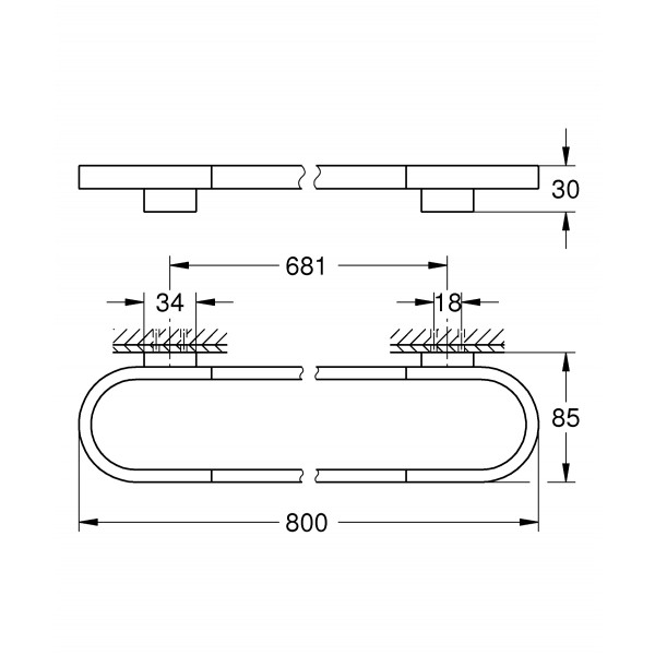 Тримач для рушників Grohe Selection (41058000)