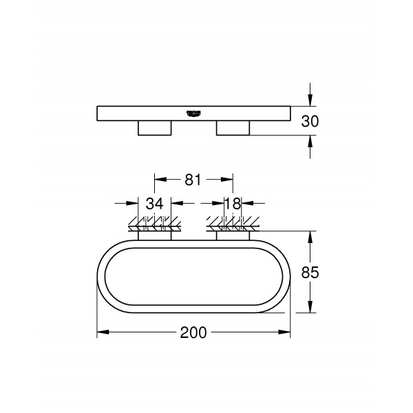 Тримач для рушників Grohe Selection (41035000)