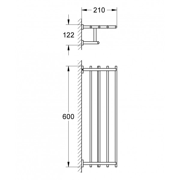 Полиця для рушників у ванну Grohe Essentials Cube New (40512001)