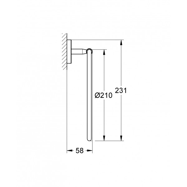 Кільце для рушника Grohe Bau Cosmopolitan Neutral (40460001)