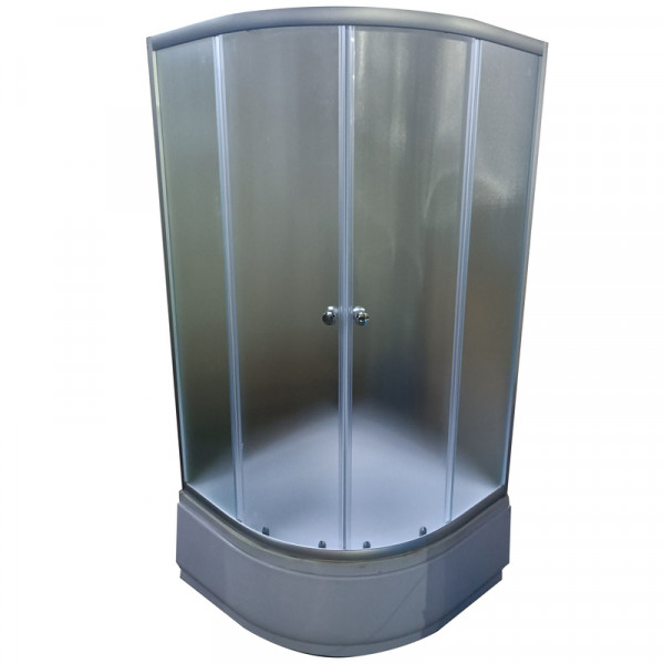 Душова кабіна з високим піддоном Mixxus PLAIN SCT01-90x90x195-FB SATIN матове скло 4мм (MI6894)