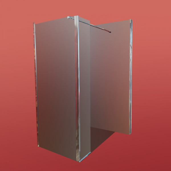 Душова перегородка Koer SR SP03-120x200-TR-01 Walk-In прозоре скло Easy Clean 8мм, хром (KR5398)