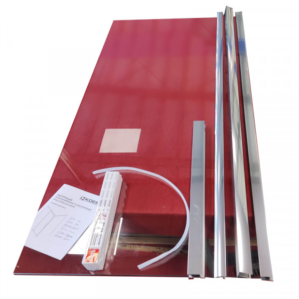 Бічна стінка до кабіни KOER SR SW05-90x200-TR-01 прозоре скло EASY CLEAN 6мм хром (KR5407)