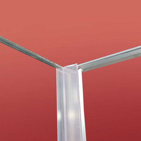 Бічна стінка до кабіни KOER SR SW04-90x200-TR-01 прозоре скло EASY CLEAN 10мм хром (KR5390)