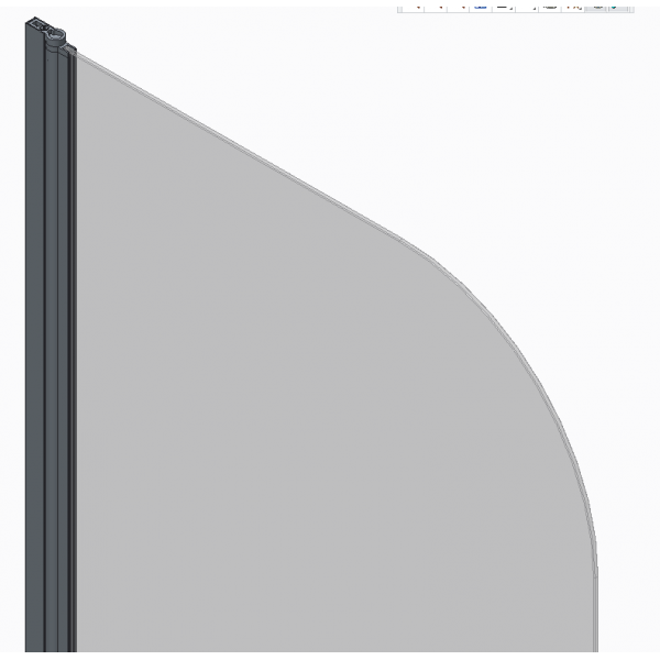 Шторки скляні на ванну Koer SR BS01-80x140-TR-01 прозоре скло 6мм, хром (KR5400)