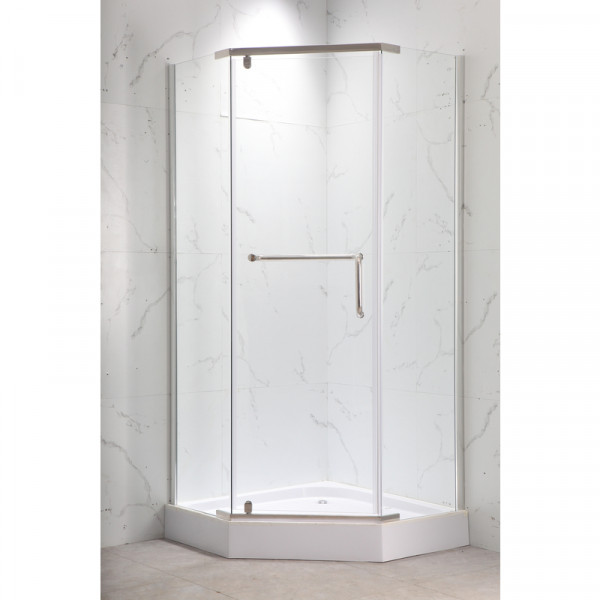 Душова кабіна з низьким піддоном Mixxus LINES SCT01-90x90x198-TR CHROME прозоре скло 6мм NEW (в 2 ящ) (MI8370)