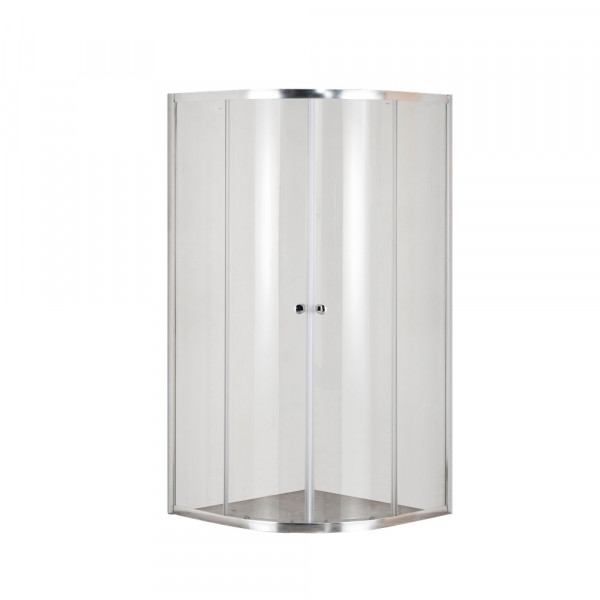 Душова кабіна без піддону Mixxus PLAIN SC01-90x90x185-TR CHROME прозоре скло 4мм (MI6899)