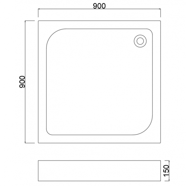 Душова кабіна з низьким піддоном MIXXUS STYLE SCT01-90x90x200-TR GRAPHITE прозоре скло 6мм (MI8432)