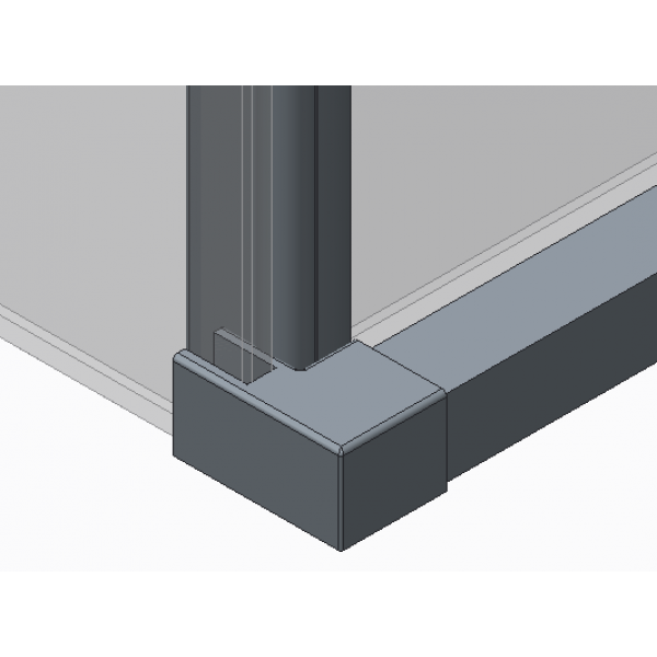 Бічна стінка до кабіни KOER SR SW05-90x200-TR-01 прозоре скло EASY CLEAN 6мм хром (KR5407)