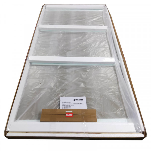 Бічна стінка до кабіни KOER SR SW04-90x200-TR-01 прозоре скло EASY CLEAN 10мм хром (KR5390)