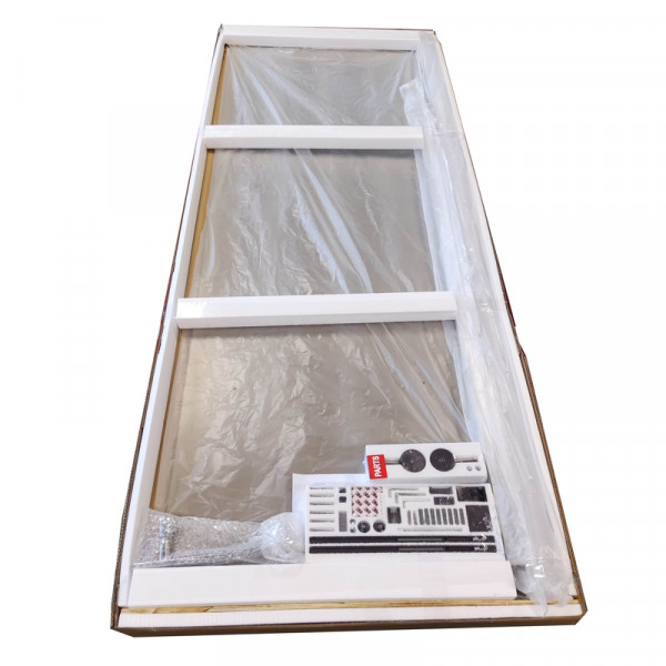 Двері у нішу розсувні KOER SR SD01-140x200-TR-01 прозоре скло EASY CLEAN 8мм хром (KR5380)