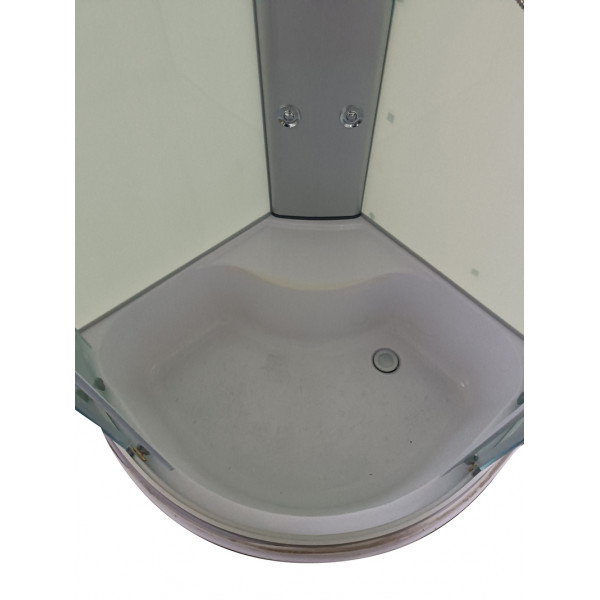 Бокс душовий з гідромасажем Mixxus STRONG SBH01-90x90x215-FB SATIN з високим піддоном (MI6888)