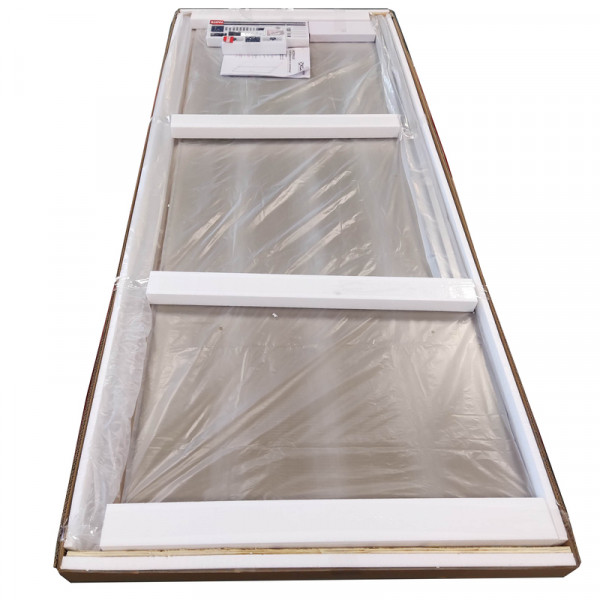 Двері у нішу розсувні KOER SR SD02-140x200-TR-01 прозоре скло EASY CLEAN 8мм хром (KR5383)
