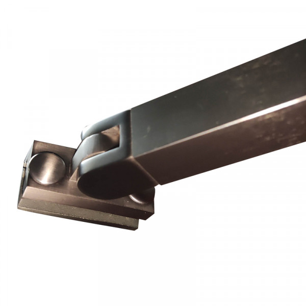 Бічна стінка до кабіни KOER SR SW04-90x200-TR-07 прозоре скло EASY CLEAN 10мм графіт (KR5391)