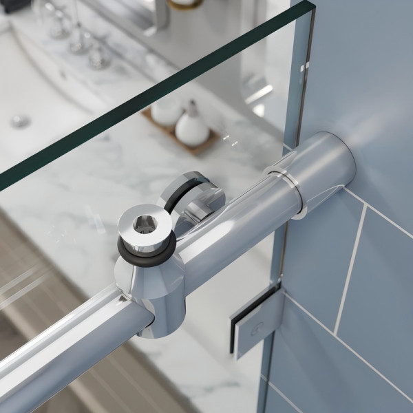 Двері в нішу Koer SR SD06-140x220-TR-01 прозоре скло Easy Clean 8мм, хром (KR5368)