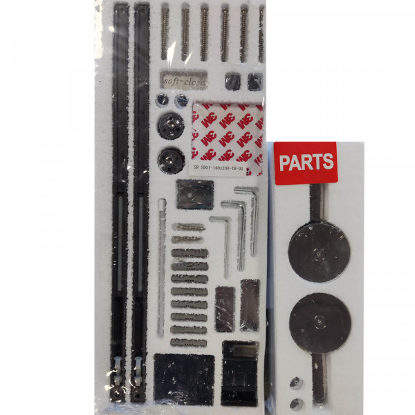 Двері у нішу розсувні KOER SR SD01-140x200-TR-01 прозоре скло EASY CLEAN 8мм хром (KR5380)