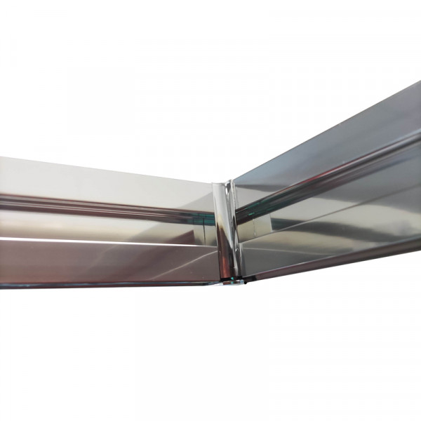 Бічна стінка до кабіни KOER SR SW05-90x200-TR-01 прозоре скло EASY CLEAN 6мм хром (KR5407)