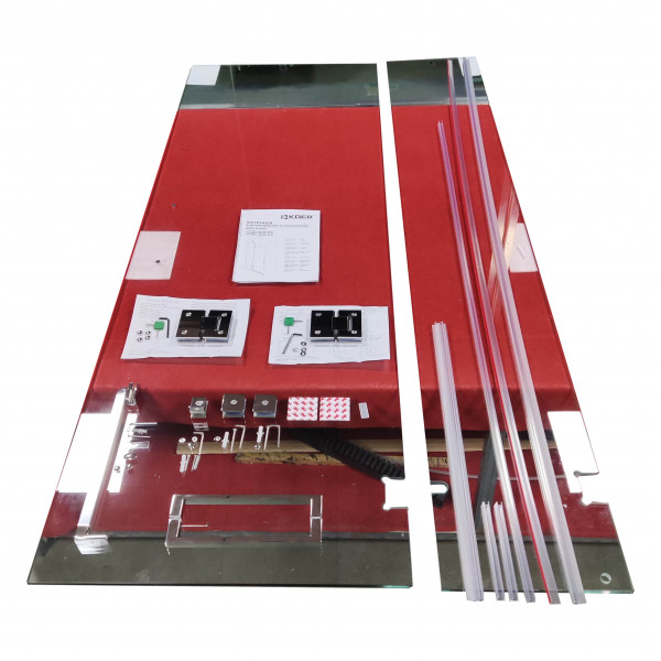 Двері у нішу розпашні KOER SR SD04-100x200-TR-01 прозоре скло EASY CLEAN 10мм хром (KR5386)