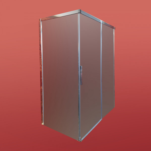 Бічна стінка до кабіни KOER SR SW05-90x200-TR-01 прозоре скло EASY CLEAN 6мм хром (KR5407)