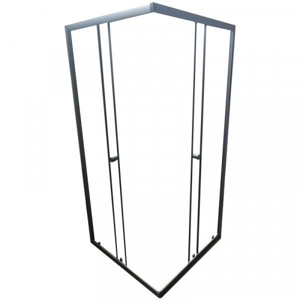Душова кабіна без піддону Mixxus CUBIC SC01-90x90x185-TR GRAPHITE прозоре скло 4мм (MI6907)