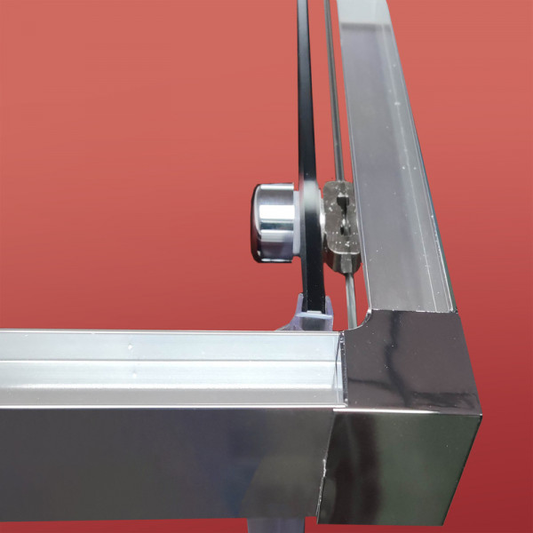 Бічна стінка до кабіни KOER SR SW05-90x200-TR-01 прозоре скло EASY CLEAN 6мм хром (KR5407)