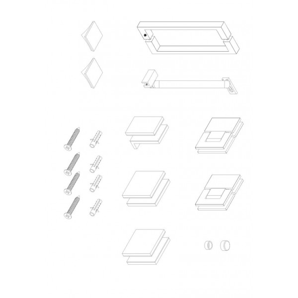 Двері у нішу розпашні KOER SR SD04-120x200-TR-01 прозоре скло EASY CLEAN 10мм хром (KR5387)