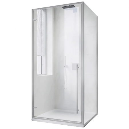 Душова кабіна без піддону Koer SR SC08-90x90x200-TR-01 прозоре скло Easy Clean 6мм, хром (KR5371)