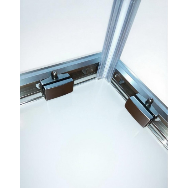 Душова кабіна без піддону Koer SR SC10-90x90x195-TR-07 прозоре скло Easy Clean 6мм, графіт (KR5944)