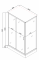Душова кабіна з низьким піддоном Mixxus HARD SCT01-100x80x198-TR CHROME прозоре скло 5мм (MI6908)