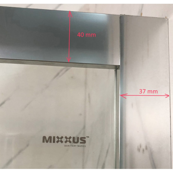 Душова кабіна без піддону Mixxus Premium Quadro SC01-120x80x195-TR Chrome прозоре скло 6мм (MI8291)