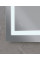 Дзеркало MIXXUS WARM MR02-70x50-CASE з LED Touch, Anti-fog, димером, рег. яскравості, годинником (MI6669)