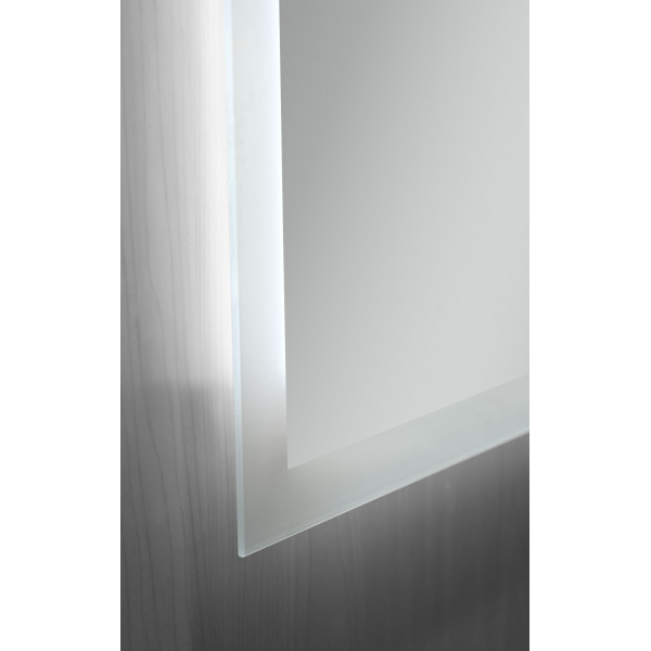 Дзеркало MIXXUS FLAT MR04-100x80 з LED Touch, Anti-fog, димером, рег. яскравості, годинником (MI6927)