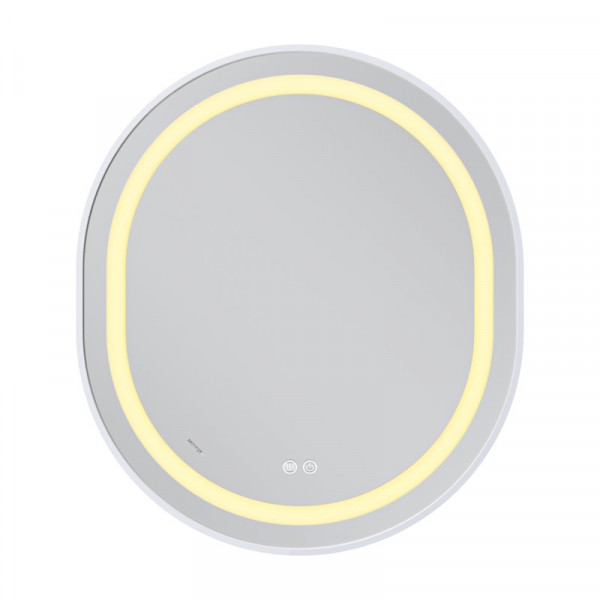 Дзеркало Mixxus Premium ELLIPSE MV05-80x70-Reverse WHITE з Led Touch, Anti-fog, димером (3-6,5kK) (MP6645)