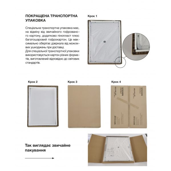 Дзеркало MIXXUS WARM MR02-70x50-CASE з LED Touch, Anti-fog, димером, рег. яскравості, годинником (MI6669)