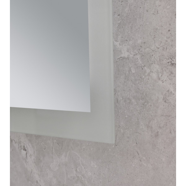 Дзеркало MIXXUS FLAT MR04-100x80 з LED Touch, Anti-fog, димером, рег. яскравості, годинником (MI6927)