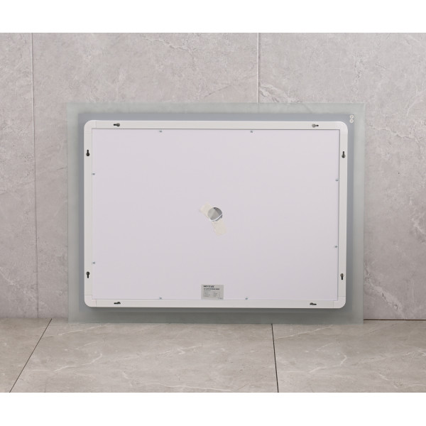 Дзеркало MIXXUS FLAT MR04-100x80 з LED Touch, Anti-fog, димером, рег. яскравості, годинником (MI6927)