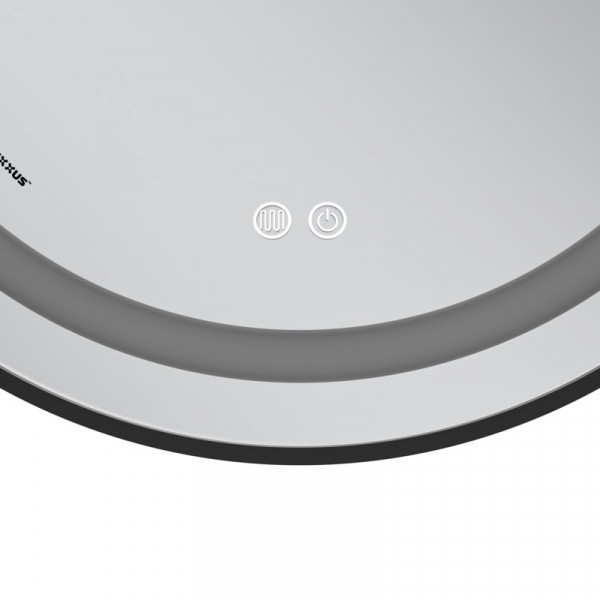 Дзеркало Mixxus Premium ELLIPSE MV05-80x70-Reverse BLACK з Led Touch, Anti-fog, димером (3-6,5kK) (MP6646)
