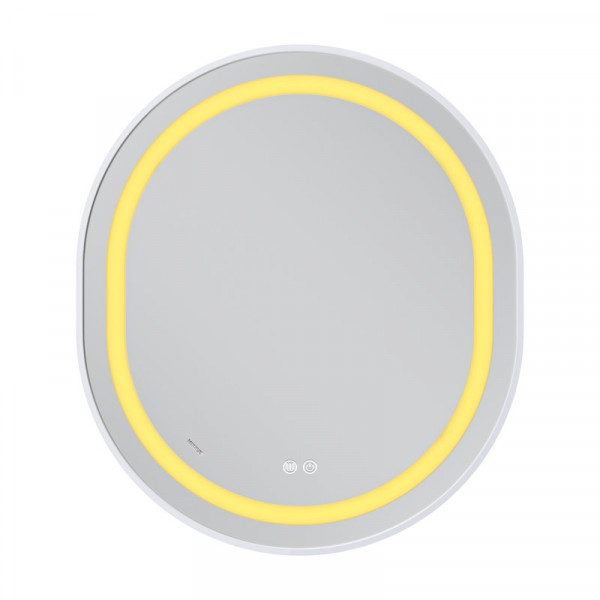 Дзеркало Mixxus Premium ELLIPSE MV05-80x70-Reverse WHITE з Led Touch, Anti-fog, димером (3-6,5kK) (MP6645)