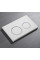 Панель змиву Koer KT-0605-03 220x140x12mm пластикова, кнопка кругла (колір білий) (KR5316)