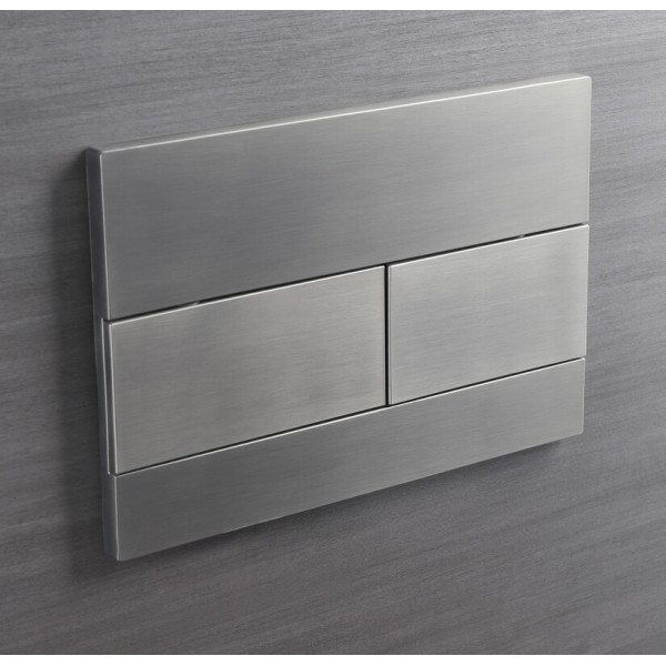 Панель змиву Koer KT-0603-07 240x160x10mm пластикова, кнопка лінійна (колір графіт) (KR5321)
