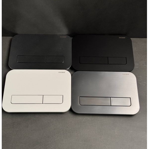 Панель змиву Koer KT-0609-01 240x160x7mm пластикова, кнопка лінійна (колір хром) (KR6130)