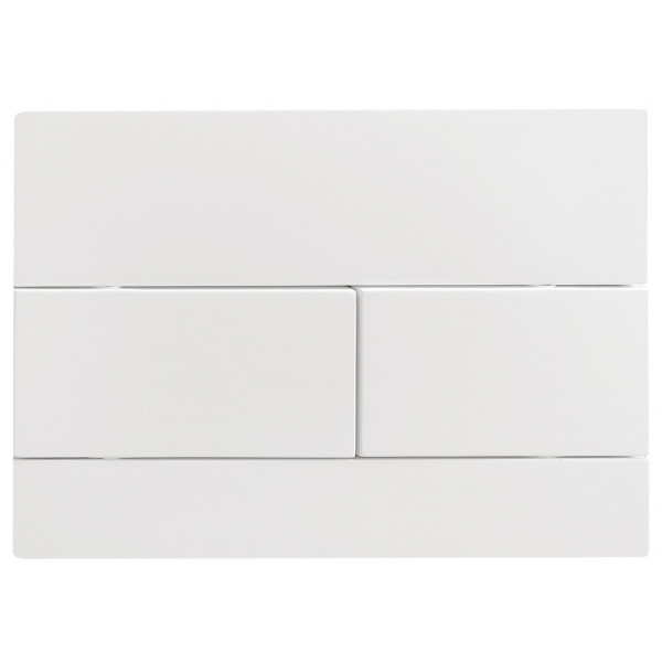 Панель змиву Koer KT-0603-03 240x160x10mm пластикова, кнопка лінійна (колір білий) (KR5318)