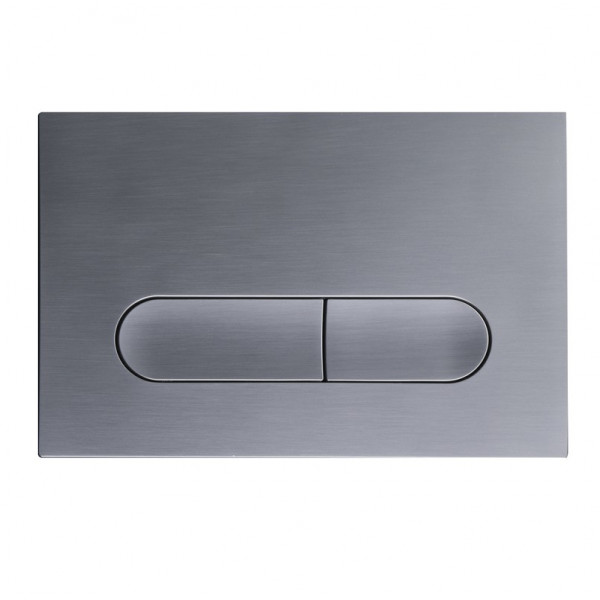 Панель змиву KOER KT-0608-07 240x160x10mm пластикова, кнопка закруглена (колір графіт) (KR6128)