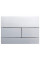 Панель змиву Koer KT-0603-01 240x160x10mm пластикова, кнопка лінійна (колір хром) (KR5319)