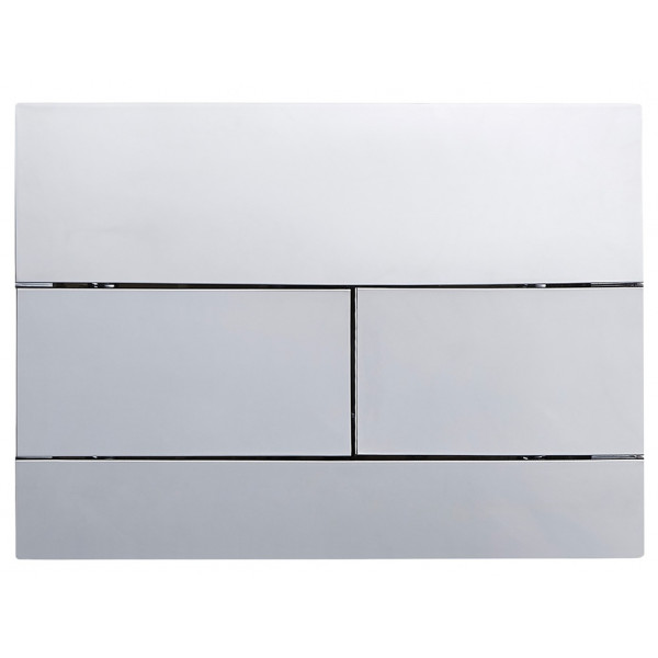 Панель змиву Koer KT-0603-01 240x160x10mm пластикова, кнопка лінійна (колір хром) (KR5319)