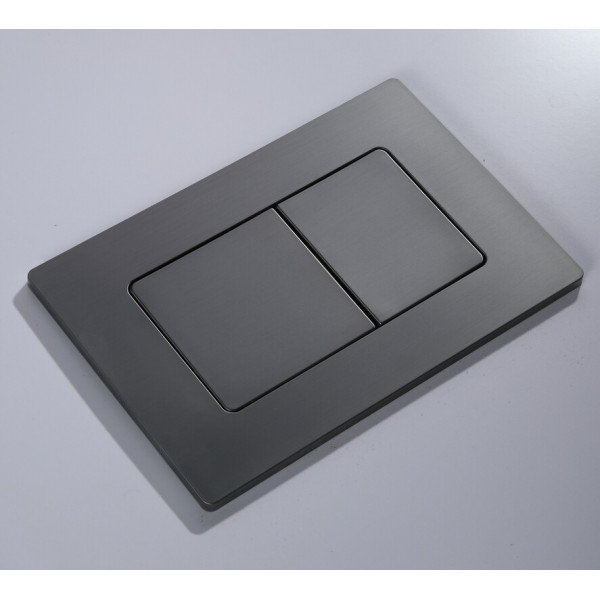 Панель змиву Koer KT-0602-07 240x160x10mm пластикова, кнопка квадратна (колір графіт) (KR5183)