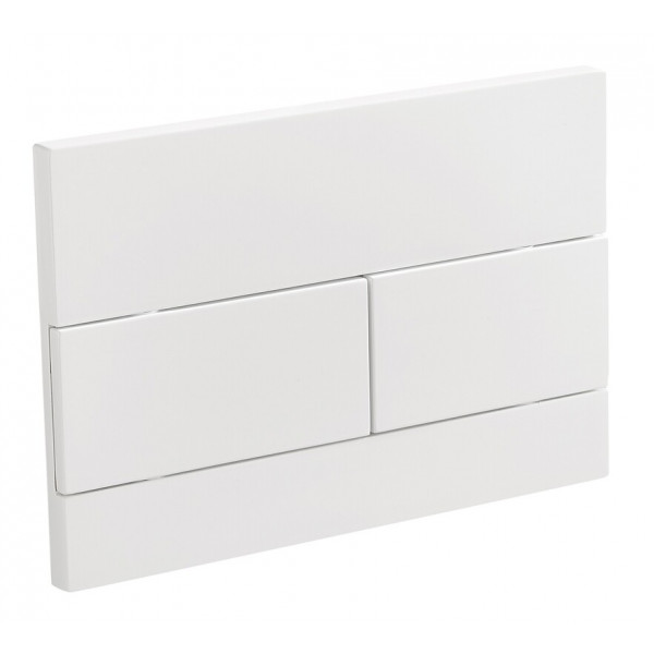 Панель змиву Koer KT-0603-03 240x160x10mm пластикова, кнопка лінійна (колір білий) (KR5318)