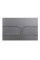 Панель змиву Koer KT-0604-07 240x160x10mm пластикова, кнопка закруглена (колір графіт) (KR5325)